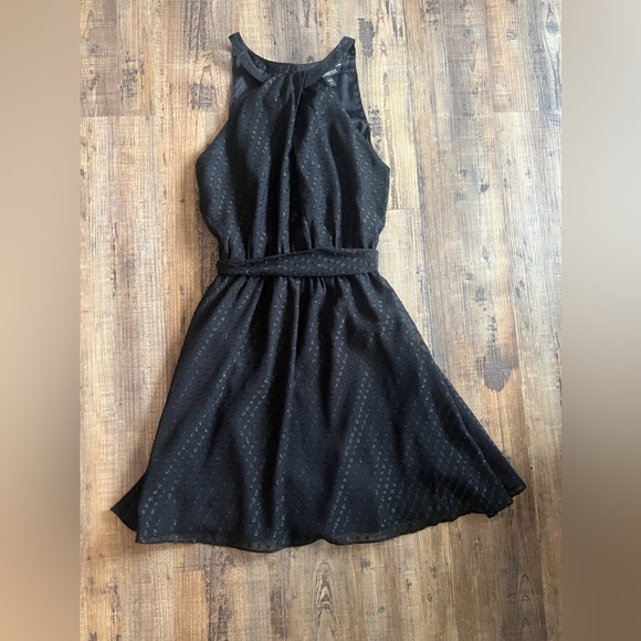 Express Black Halter Mini Sundress - Picture 1 of 3